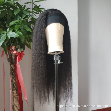 Synthetic hair wigs yaki headband brazilian headband wig fibre wig